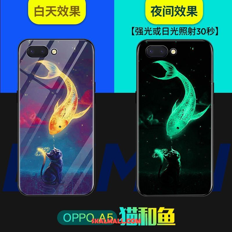 Oppo A5 Skal Silikon Personlighet Grön Trend Varumärke Fallskydd Till Salu