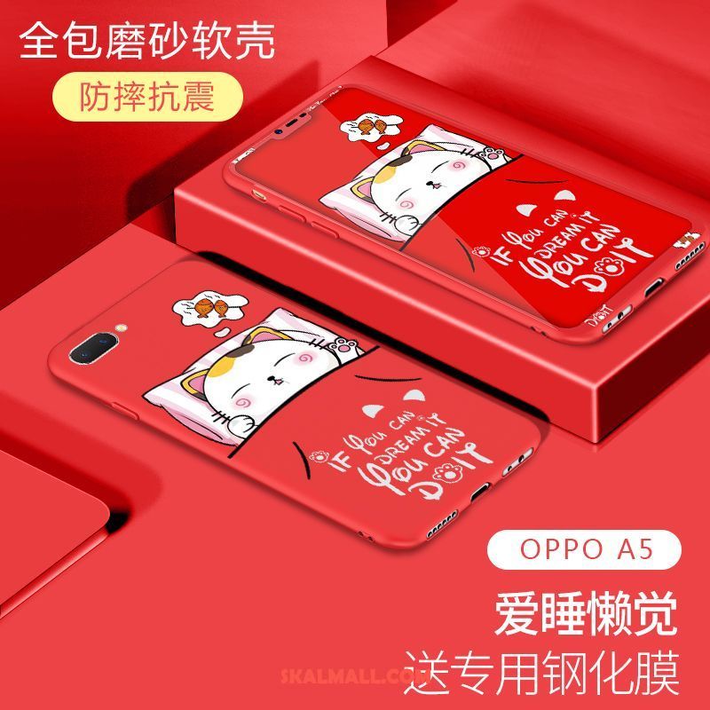 Oppo A5 Skal Tecknat Silikon Kreativa Net Red Lätt Och Tunt Online