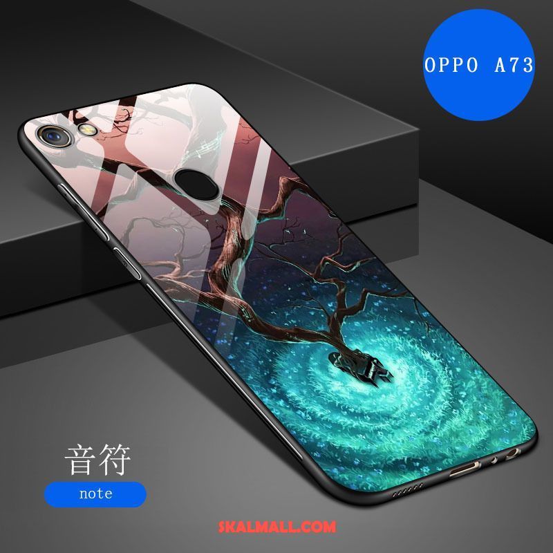 Oppo A73 Skal Konst Mjuk Blå Fallskydd Hög Rea