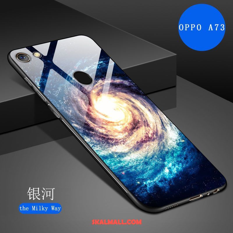 Oppo A73 Skal Konst Mjuk Blå Fallskydd Hög Rea