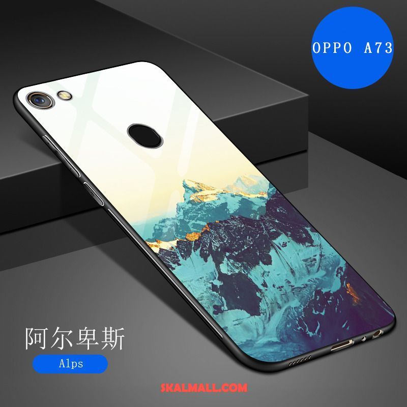 Oppo A73 Skal Konst Mjuk Blå Fallskydd Hög Rea