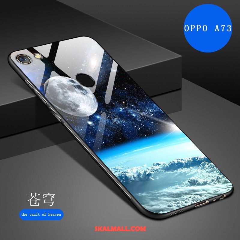 Oppo A73 Skal Konst Mjuk Blå Fallskydd Hög Rea