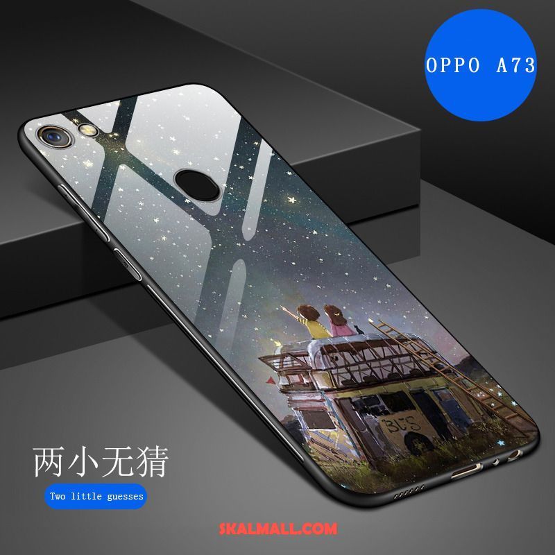 Oppo A73 Skal Konst Mjuk Blå Fallskydd Hög Rea