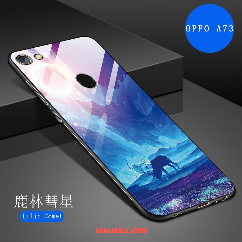 Oppo A73 Skal Konst Mjuk Blå Fallskydd Hög Rea