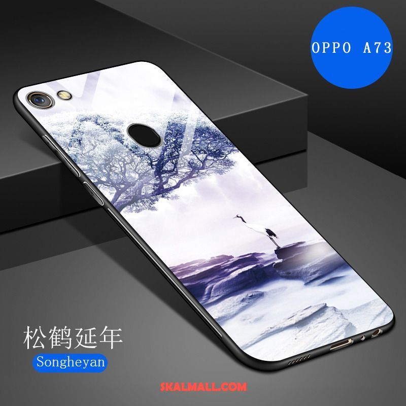 Oppo A73 Skal Konst Mjuk Blå Fallskydd Hög Rea