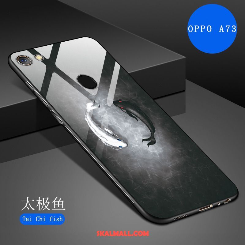 Oppo A73 Skal Konst Mjuk Blå Fallskydd Hög Rea