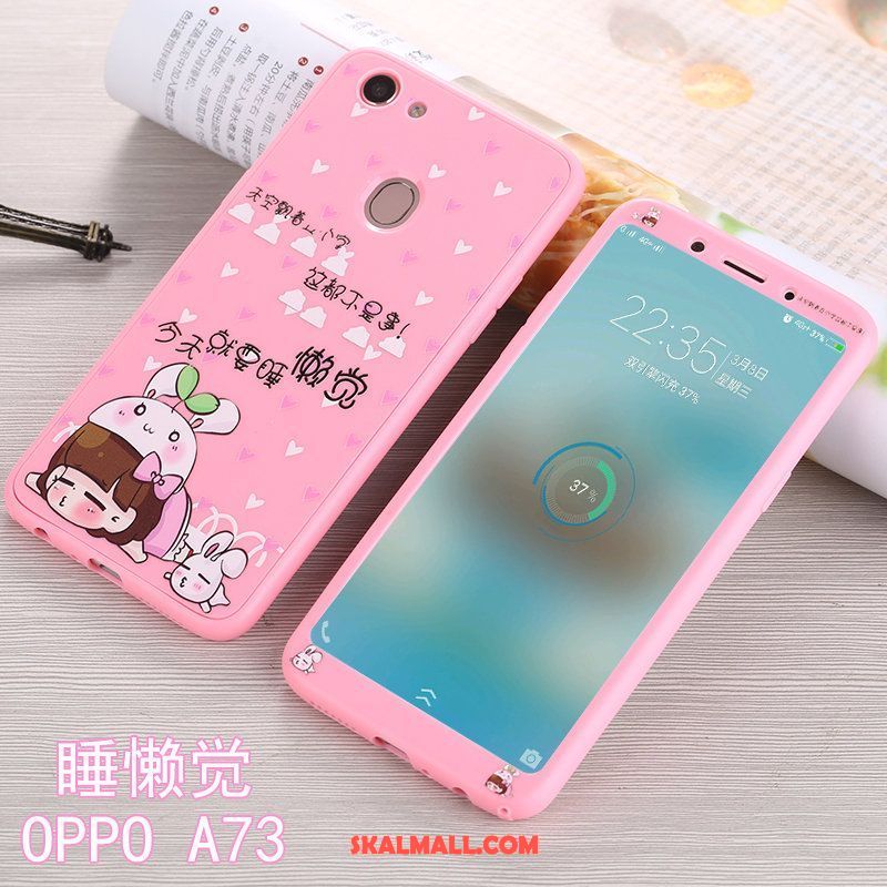 Oppo A73 Skal Mobil Telefon All Inclusive Fallskydd Rosa Silikon Köpa