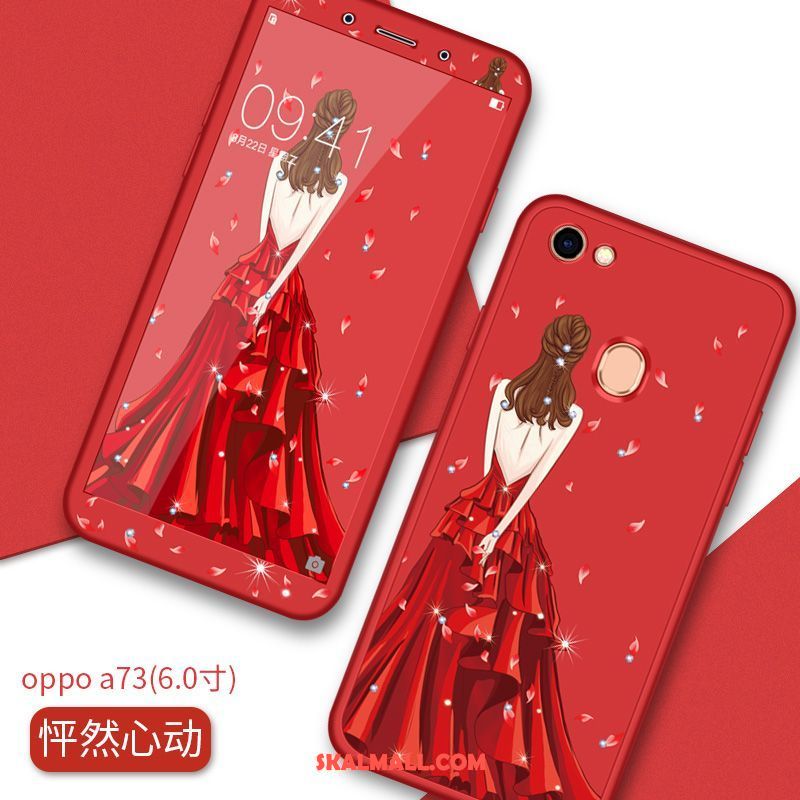 Oppo A73 Skal Mobil Telefon Net Red Mjuk Par Trend Fodral Butik