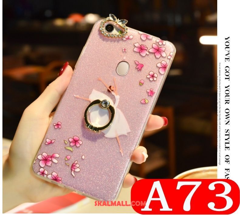 Oppo A73 Skal Rosa Strass All Inclusive Trend Vacker Billigt