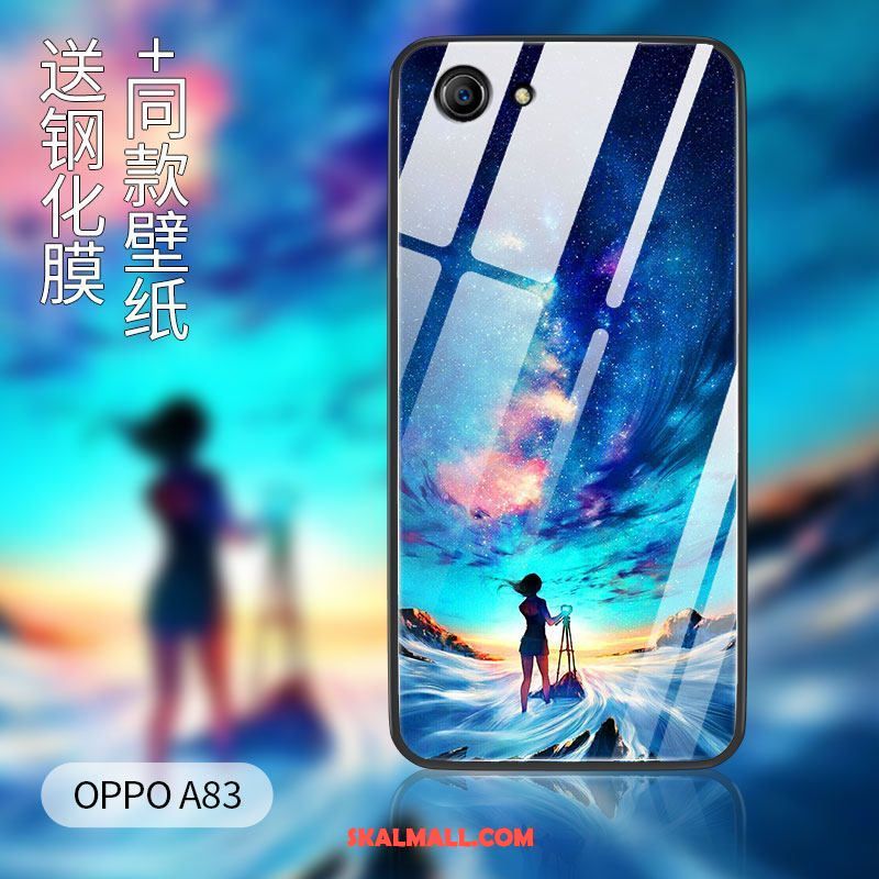 Oppo A83 Skal Blå Silikon Kreativa Mjuk Mobil Telefon Fodral Billiga