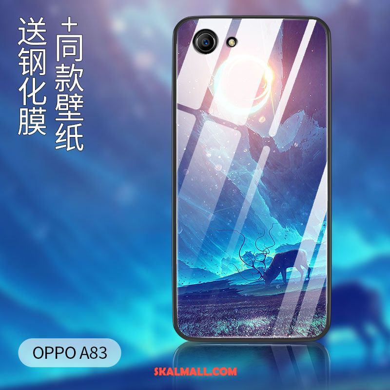 Oppo A83 Skal Blå Silikon Kreativa Mjuk Mobil Telefon Fodral Billiga