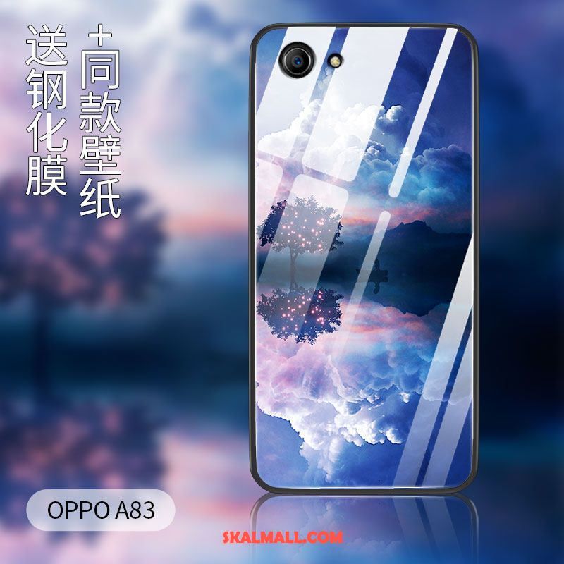 Oppo A83 Skal Blå Silikon Kreativa Mjuk Mobil Telefon Fodral Billiga