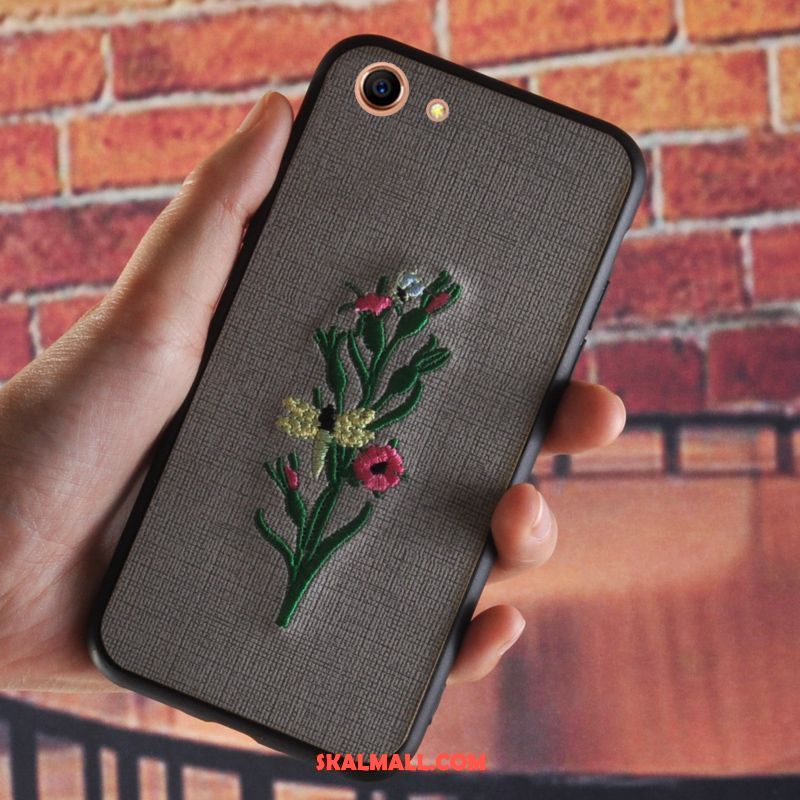 Oppo A83 Skal Broderi Fallskydd Flanell Retro Mobil Telefon Fodral Köpa