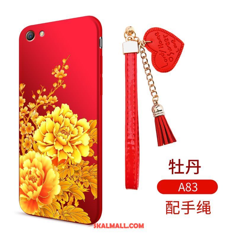 Oppo A83 Skal Kinesisk Stil Fallskydd Stor Blommor Silikon Till Salu