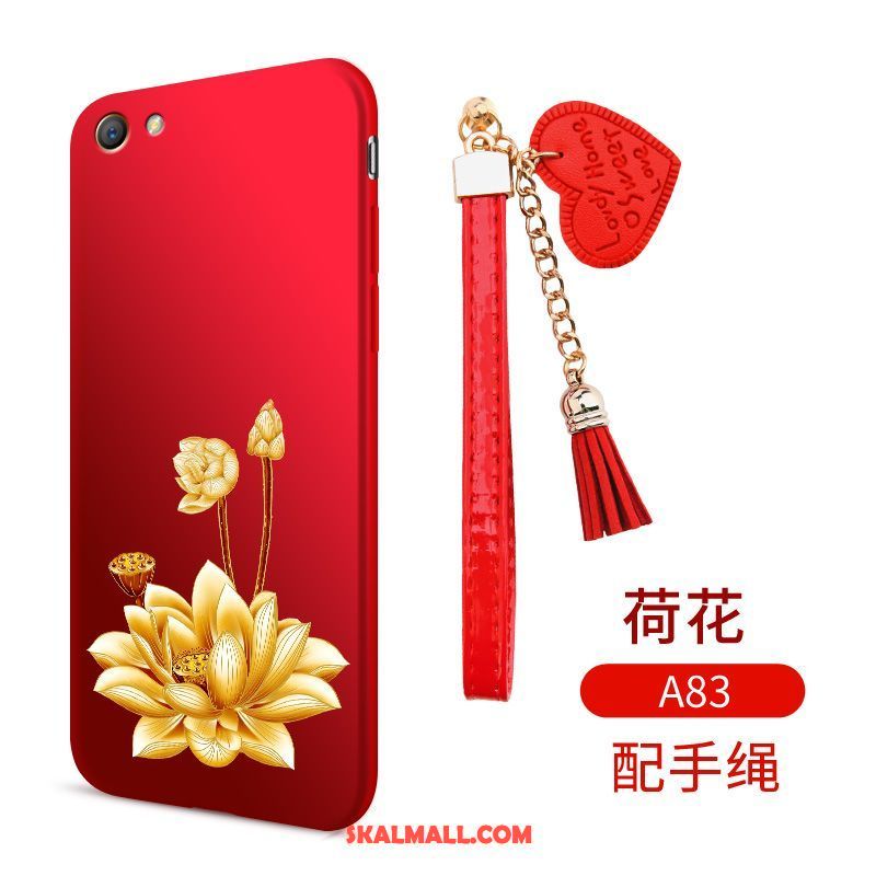 Oppo A83 Skal Kinesisk Stil Fallskydd Stor Blommor Silikon Till Salu