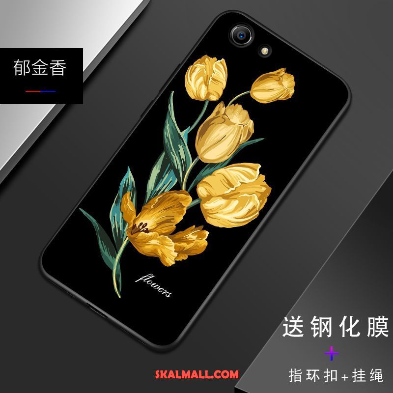 Oppo A83 Skal Mjuk Mobil Telefon Nubuck Silikon Svart Fodral Rea