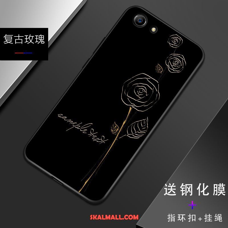 Oppo A83 Skal Mjuk Mobil Telefon Nubuck Silikon Svart Fodral Rea