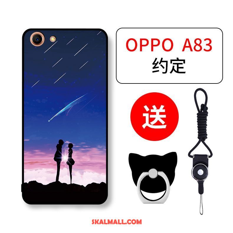 Oppo A83 Skal Ring All Inclusive Grön Fallskydd Nubuck Fodral Billig