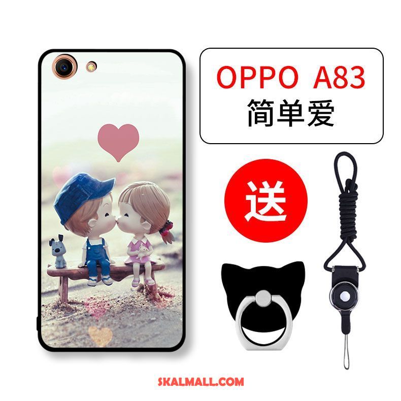 Oppo A83 Skal Ring All Inclusive Grön Fallskydd Nubuck Fodral Billig