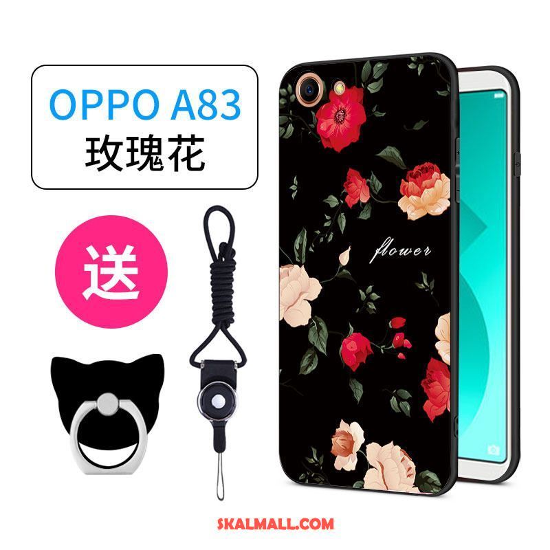 Oppo A83 Skal Ring All Inclusive Grön Fallskydd Nubuck Fodral Billig