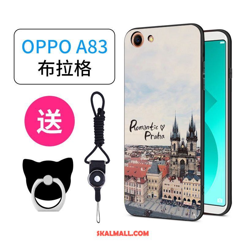 Oppo A83 Skal Ring All Inclusive Grön Fallskydd Nubuck Fodral Billig