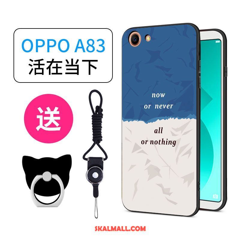 Oppo A83 Skal Ring All Inclusive Grön Fallskydd Nubuck Fodral Billig