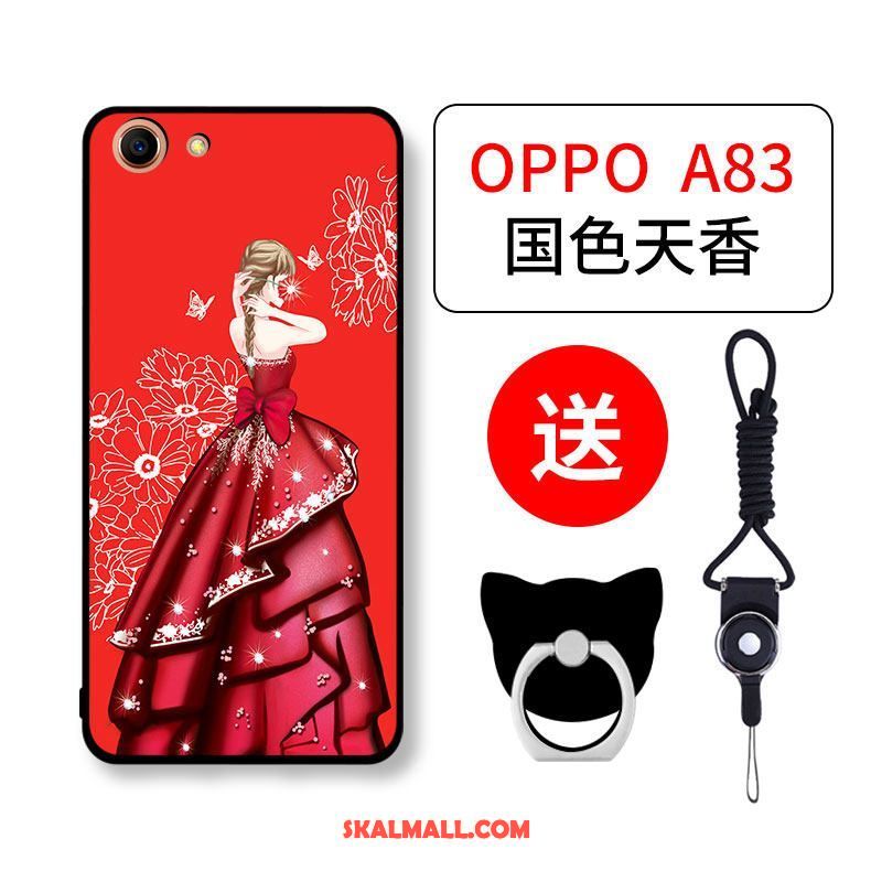 Oppo A83 Skal Ring All Inclusive Grön Fallskydd Nubuck Fodral Billig