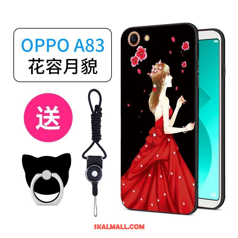 Oppo A83 Skal Ring All Inclusive Grön Fallskydd Nubuck Fodral Billig