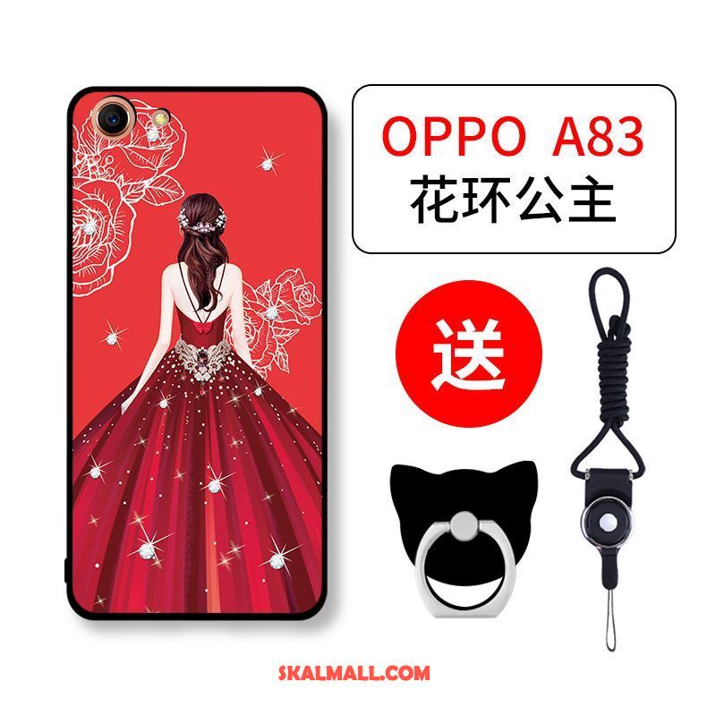 Oppo A83 Skal Ring All Inclusive Grön Fallskydd Nubuck Fodral Billig