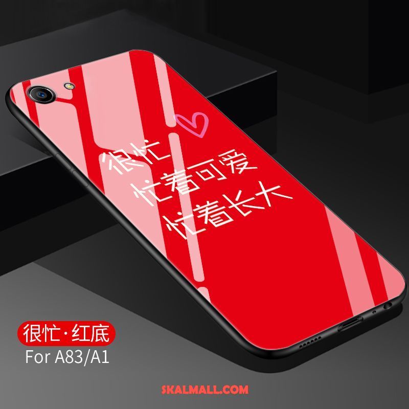 Oppo A83 Skal Röd Par All Inclusive Mobil Telefon Glas Fodral Online