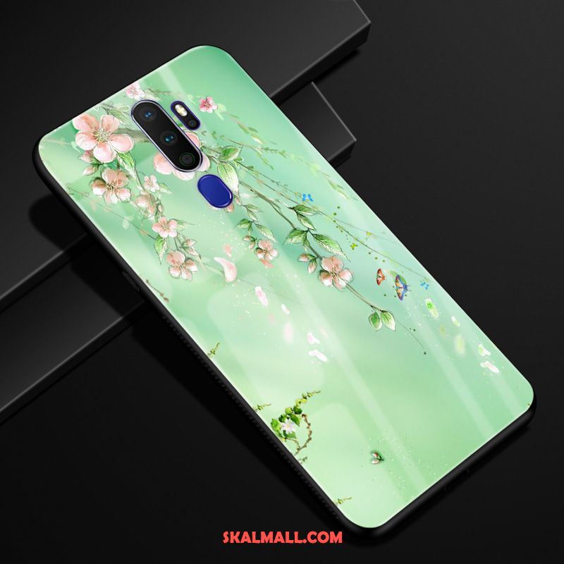 Oppo A9 2020 Skal Blommor Glas Mobil Telefon Vind Skydd Online