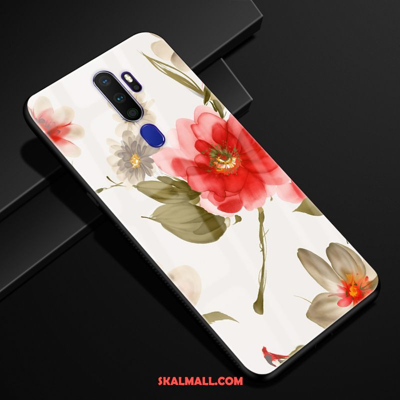 Oppo A9 2020 Skal Blommor Glas Mobil Telefon Vind Skydd Online