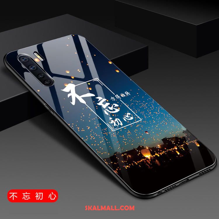 Oppo A91 Skal Kreativa Glas Mode Silikon Nubuck Fodral Billigt