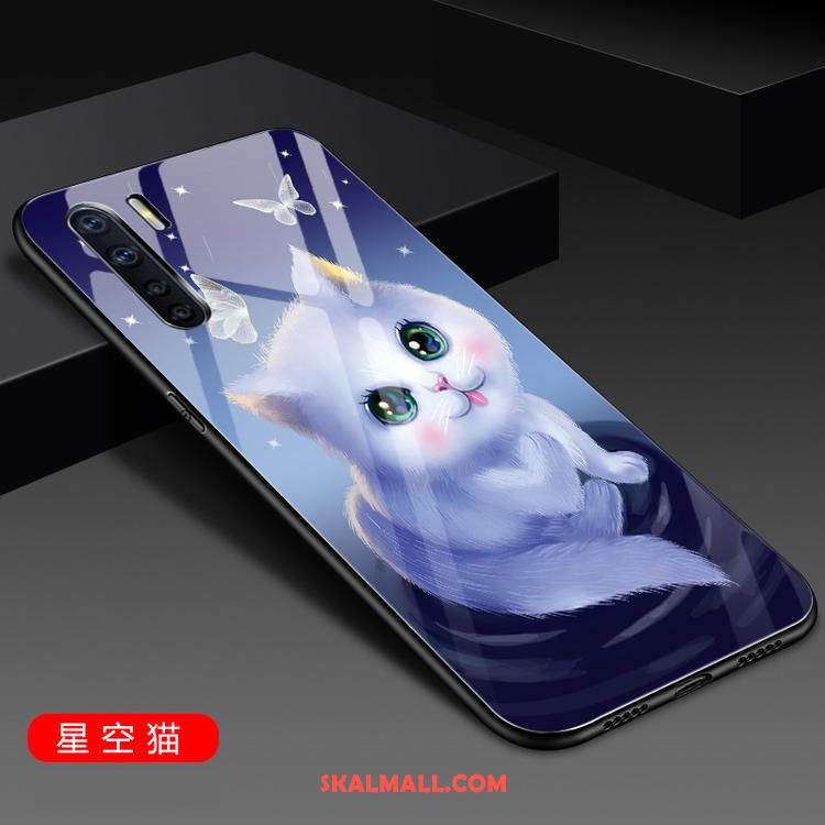 Oppo A91 Skal Kreativa Glas Mode Silikon Nubuck Fodral Billigt