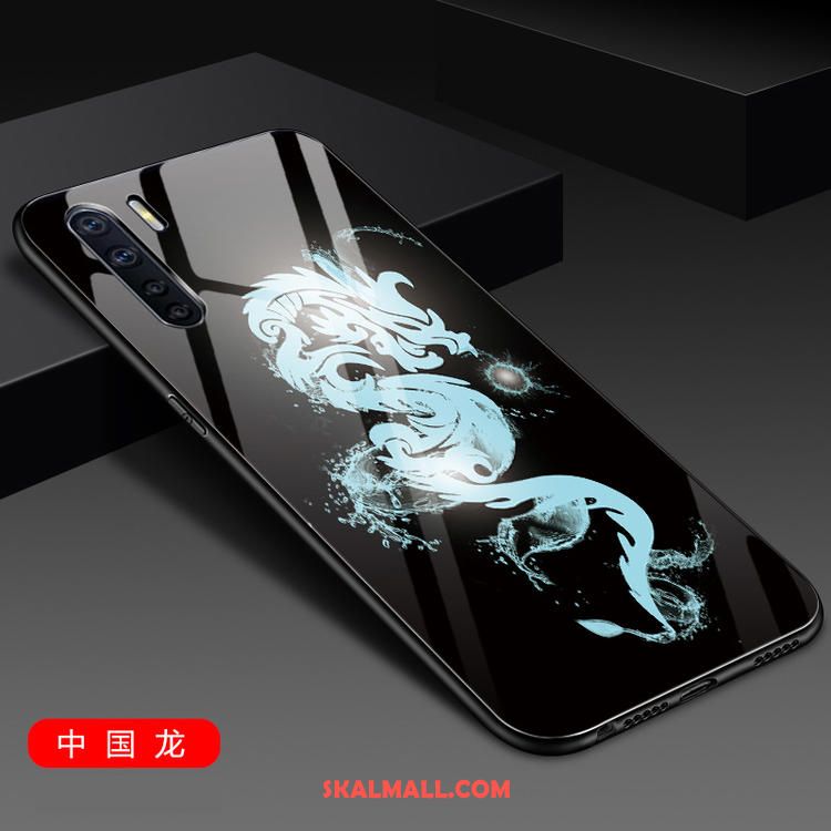 Oppo A91 Skal Kreativa Glas Mode Silikon Nubuck Fodral Billigt