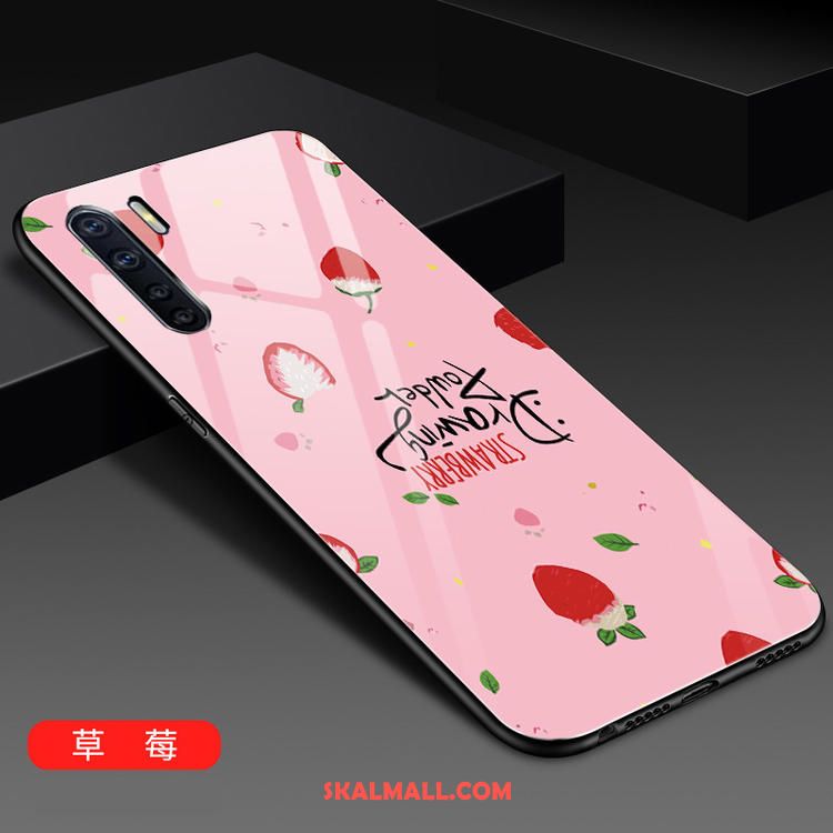 Oppo A91 Skal Kreativa Glas Mode Silikon Nubuck Fodral Billigt