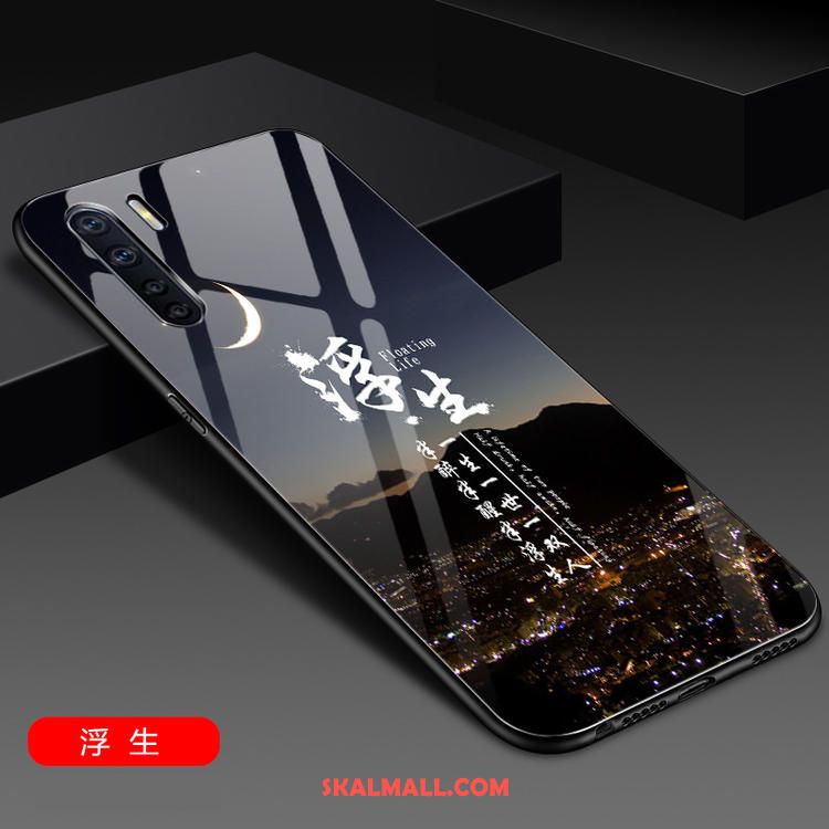 Oppo A91 Skal Kreativa Glas Mode Silikon Nubuck Fodral Billigt