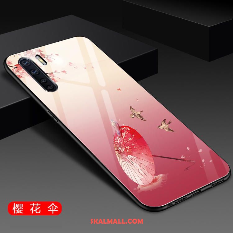 Oppo A91 Skal Kreativa Glas Mode Silikon Nubuck Fodral Billigt