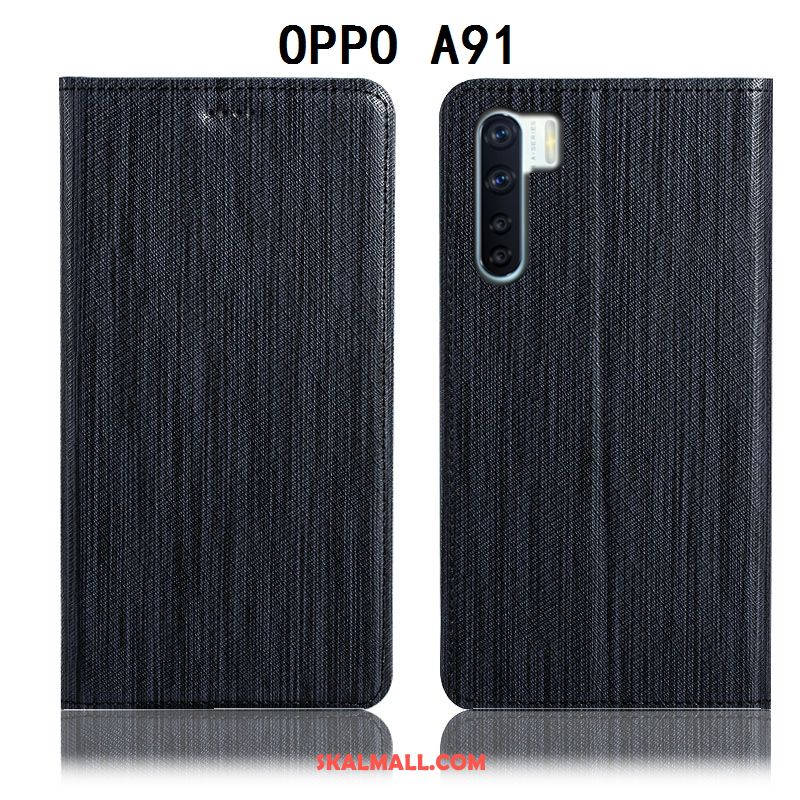 Oppo A91 Skal Skydd Litchi All Inclusive Mobil Telefon Fallskydd Fodral Butik