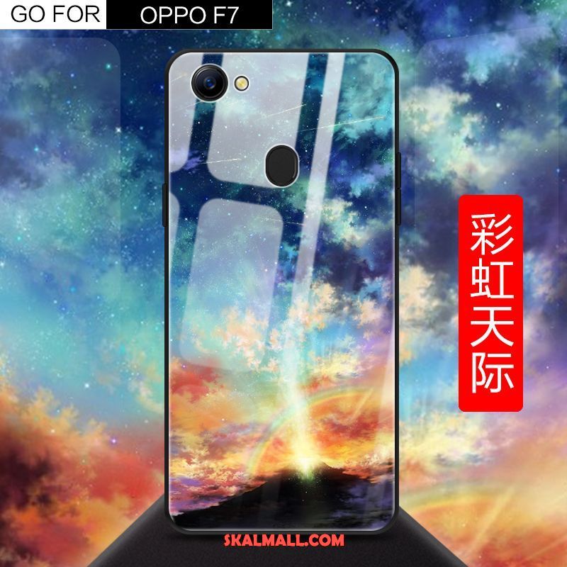 Oppo F7 Skal Glas Mobil Telefon Stjärna Kreativa Fallskydd Billig