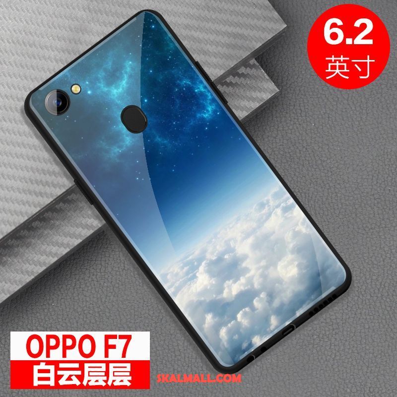 Oppo F7 Skal Skydd Spegel Glas Fallskydd Mobil Telefon Fodral Billig