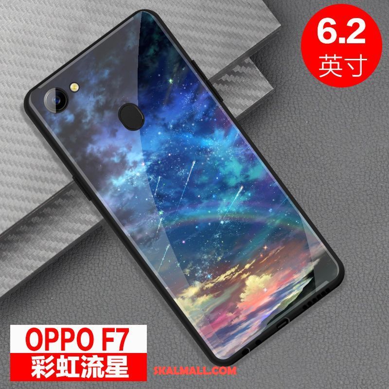 Oppo F7 Skal Skydd Spegel Glas Fallskydd Mobil Telefon Fodral Billig