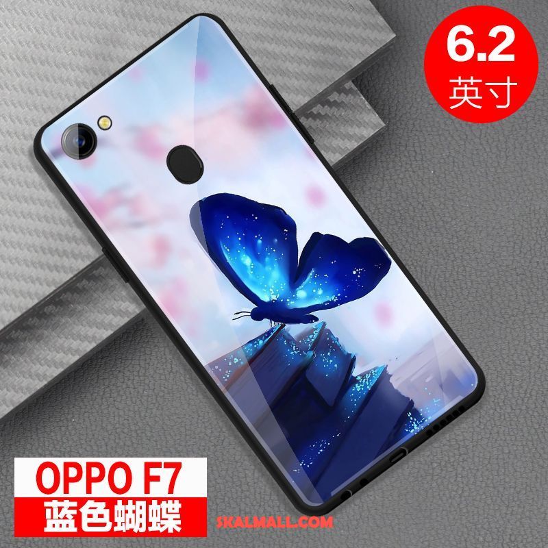 Oppo F7 Skal Skydd Spegel Glas Fallskydd Mobil Telefon Fodral Billig