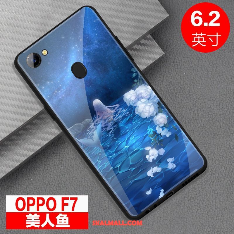 Oppo F7 Skal Skydd Spegel Glas Fallskydd Mobil Telefon Fodral Billig