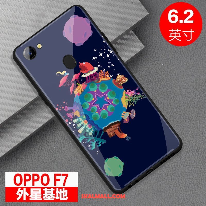 Oppo F7 Skal Skydd Spegel Glas Fallskydd Mobil Telefon Fodral Billig