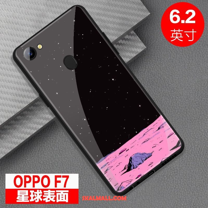 Oppo F7 Skal Skydd Spegel Glas Fallskydd Mobil Telefon Fodral Billig