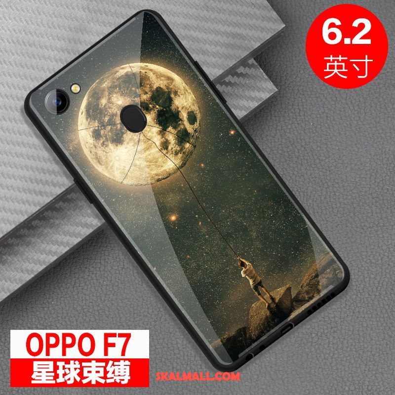 Oppo F7 Skal Skydd Spegel Glas Fallskydd Mobil Telefon Fodral Billig