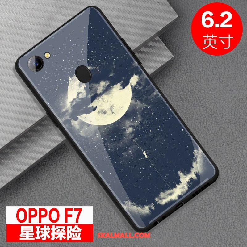 Oppo F7 Skal Skydd Spegel Glas Fallskydd Mobil Telefon Fodral Billig