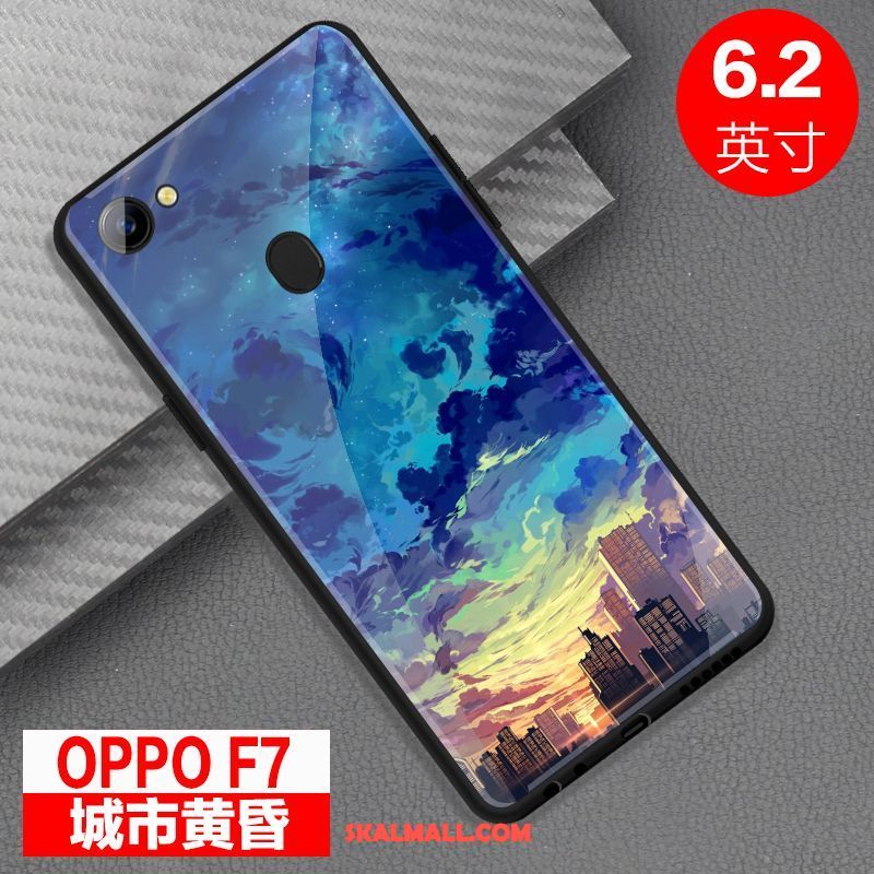 Oppo F7 Skal Skydd Spegel Glas Fallskydd Mobil Telefon Fodral Billig