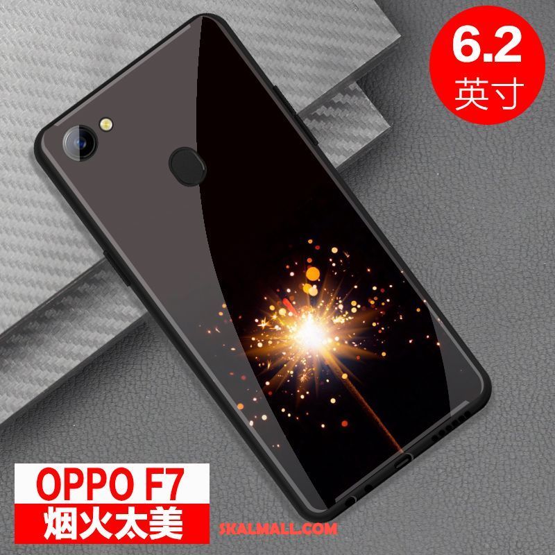 Oppo F7 Skal Skydd Spegel Glas Fallskydd Mobil Telefon Fodral Billig